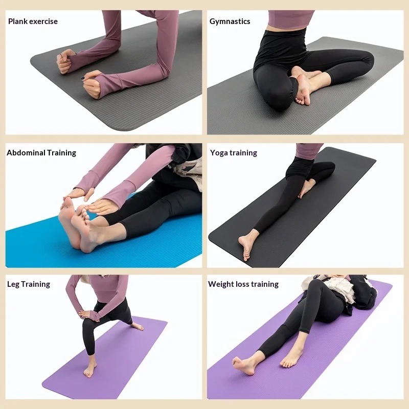 Home Gym Yoga Mat - Утолщенный нескользящий коврик для йоги с