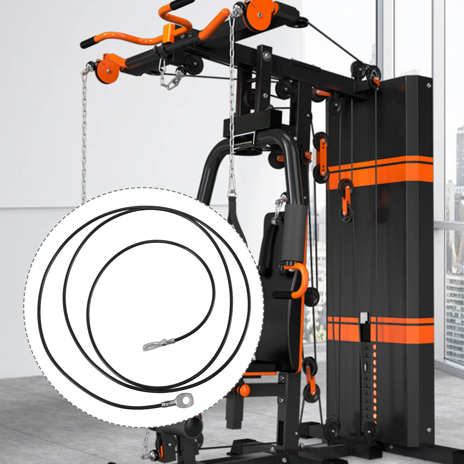 Home Gym Cable Pulley System - Прочный стальной трос для тренажера, замена,