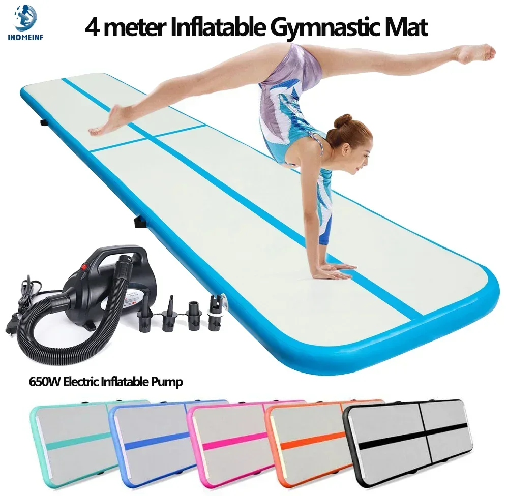 Home Gym Yoga Mat - 4-метровый прочный надувной гимнастический матрас на