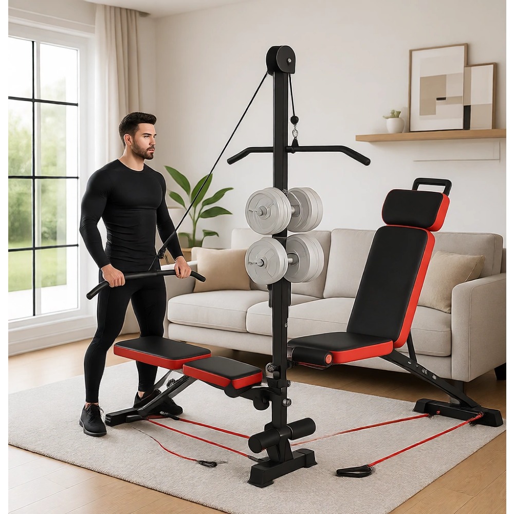 Adjustable Weight Bench - Многофункциональная силовая скамья с системой роликов