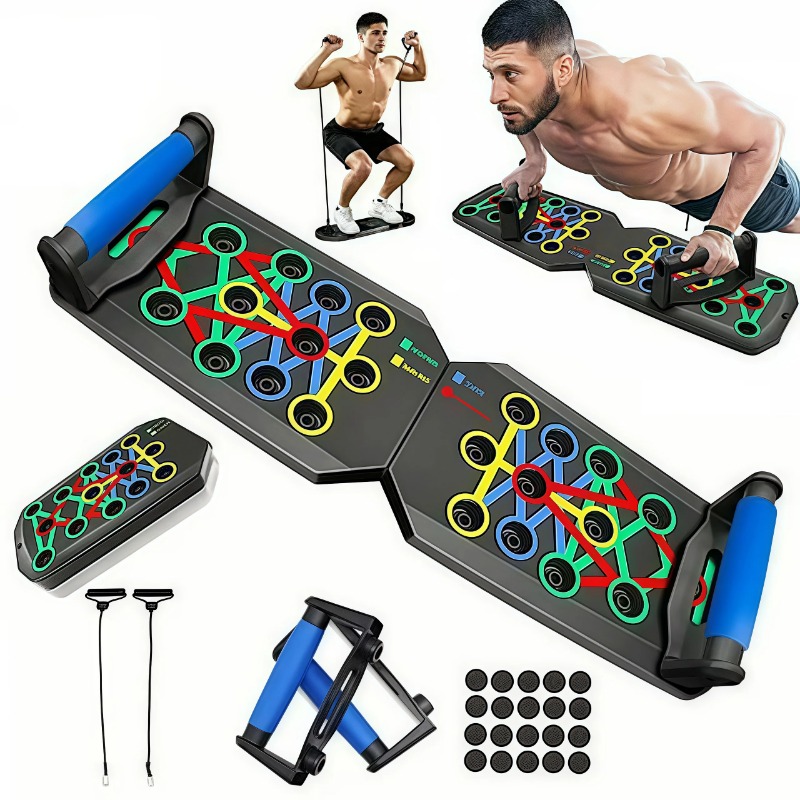 Home Gym House - Складная доска для отжиманий с эластичными
