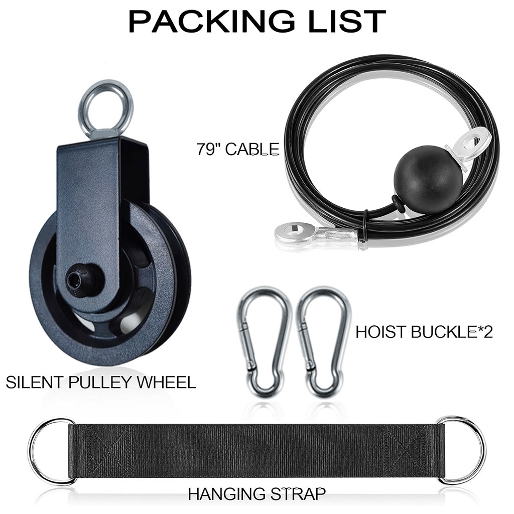 360 °   Бесшумный роликовый бл – обзор и цена Home Gym Cable Pulley System