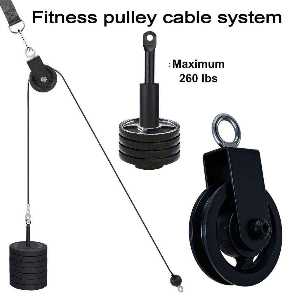 360 °   Бесшумный роликовый бл – обзор и цена Home Gym Cable Pulley System