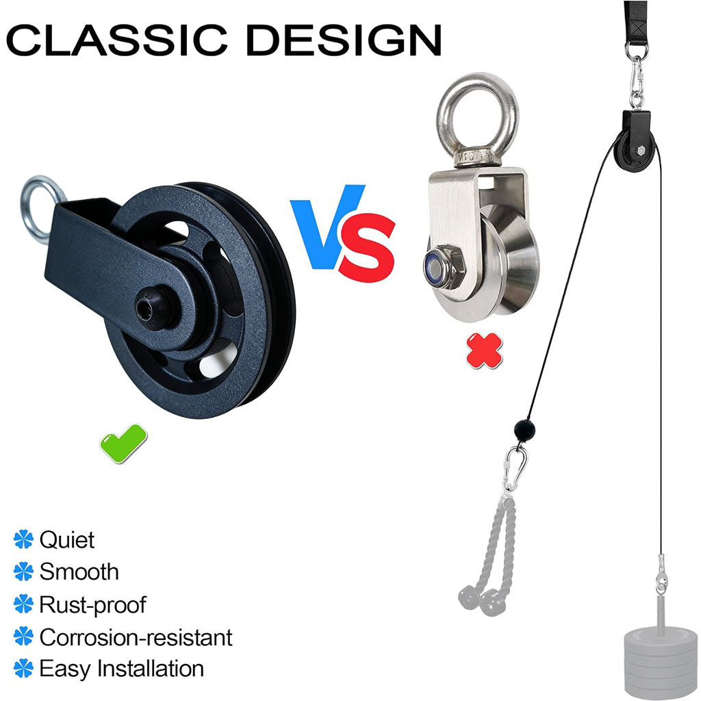 360 °   Бесшумный роликовый бл – обзор и цена Home Gym Cable Pulley System