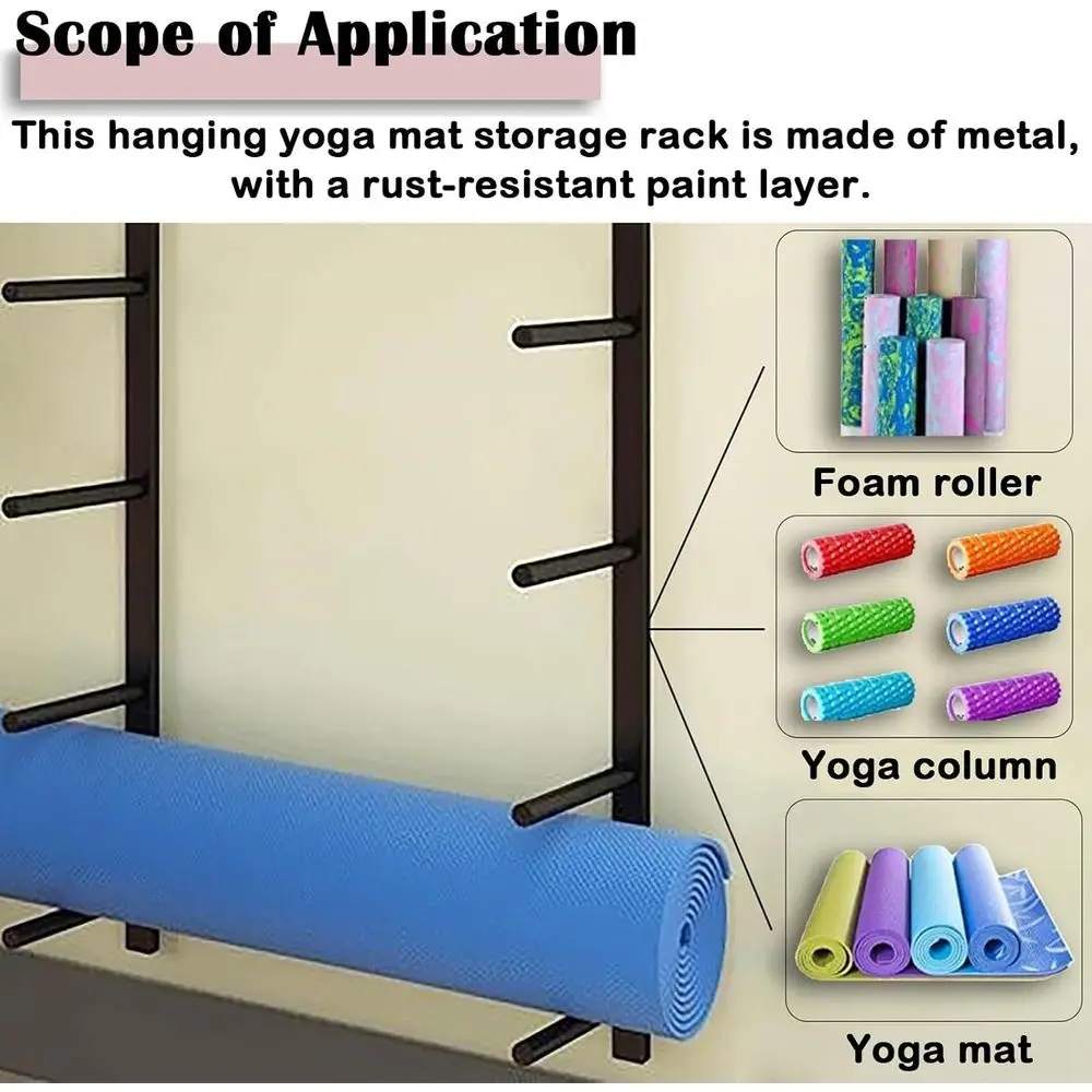 Настенная металлическая стойка – обзор и цена Home Gym Yoga Mat
