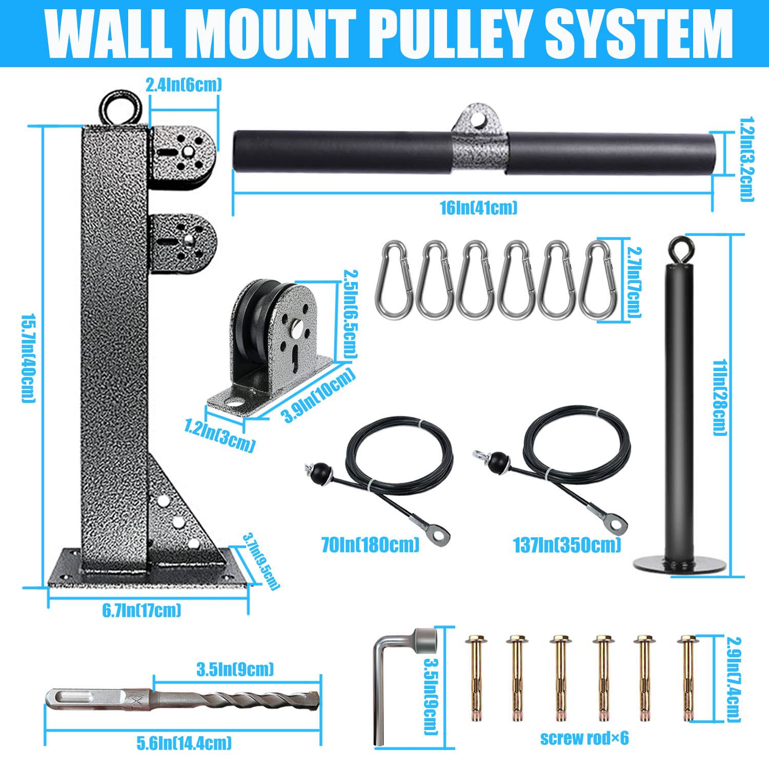 Настенная система шкивов для ф – обзор и цена Home Gym Cable Pulley System