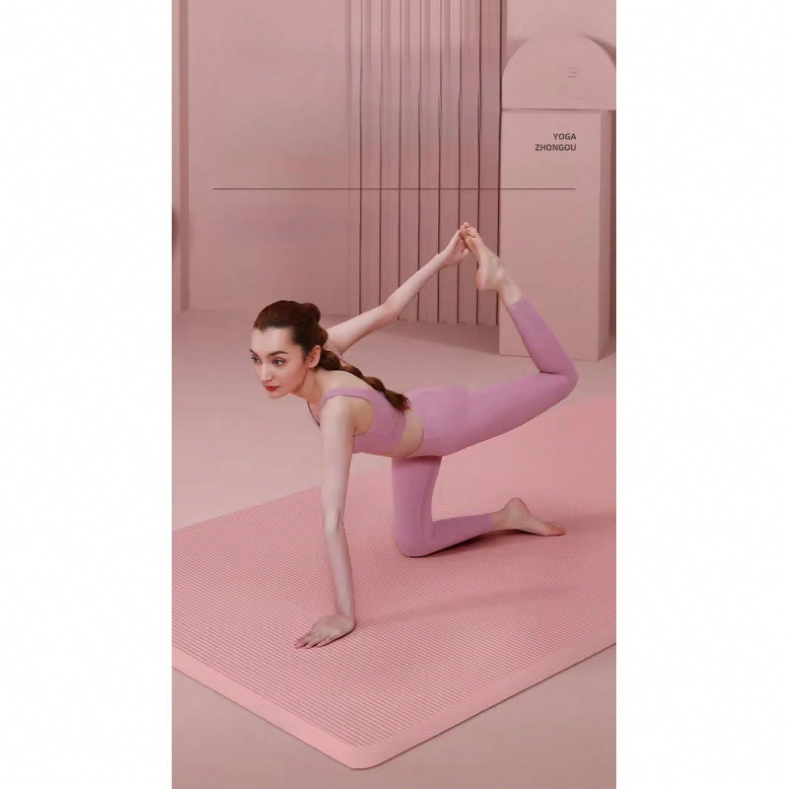 Розовый нескользящий коврик дл – обзор и цена Home Gym Yoga Mat